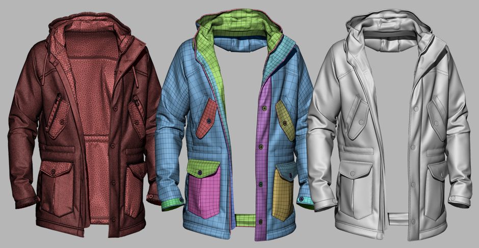 3D models of digital jackets