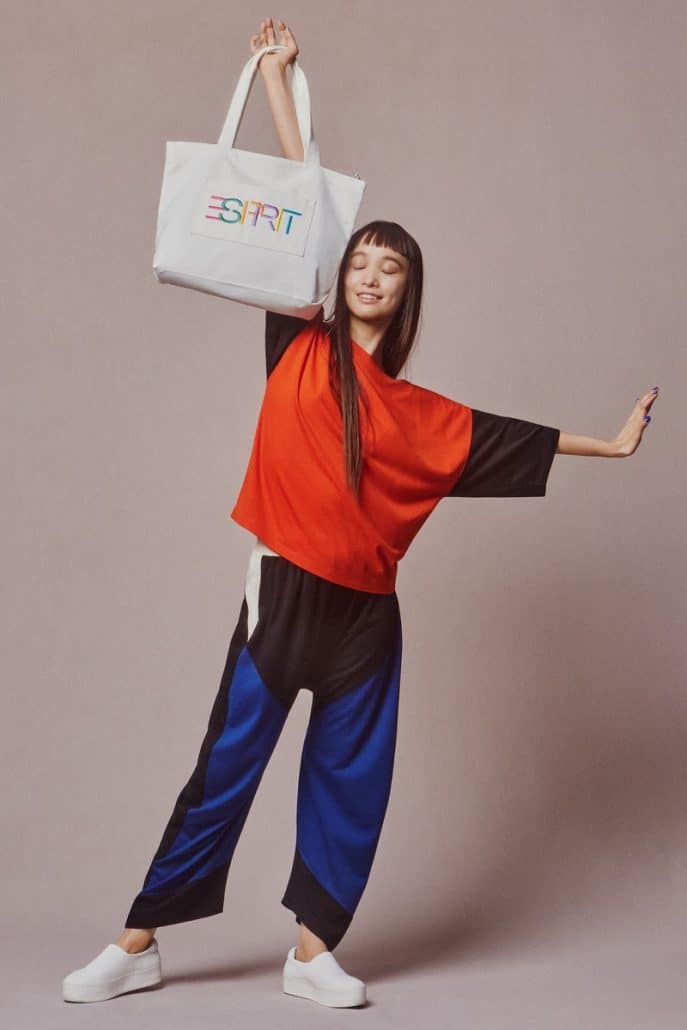 Model poses in Esprit loungewear