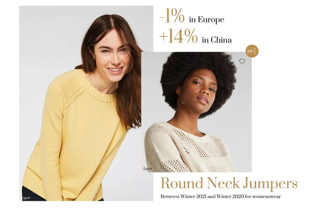 Heuritech forecast for round neck jumpers