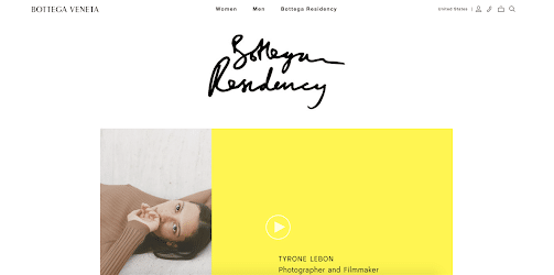 Bottega Residency on Bottega Veneta website